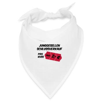 Junggesellenabschied - Bandana Dreieckstuch - Weiß - Vorne