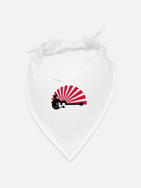 gitarre - Bandana Dreieckstuch - Weiß