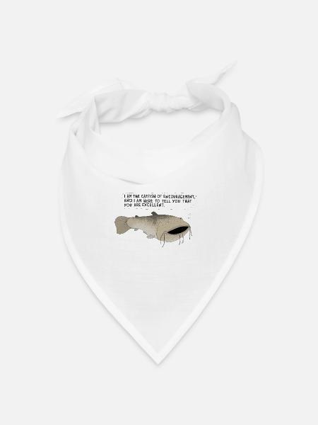 der Wels der Ermutigung - Bandana Dreieckstuch - Weiß