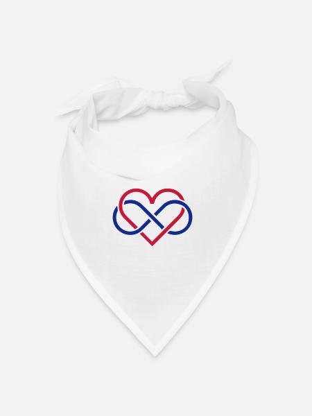 polyherz - Bandana Dreieckstuch - Weiß