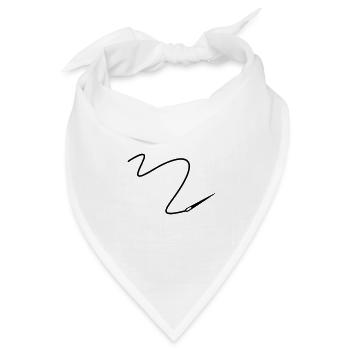 Nadel mit Faden - Bandana Dreieckstuch - Weiß - Vorne