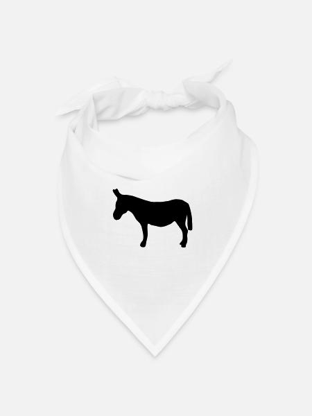 Esel - Bandana Dreieckstuch - Weiß