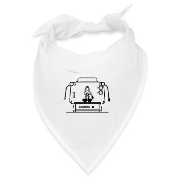 Barista Faema E61 - Bandana Dreieckstuch - Weiß - Vorne