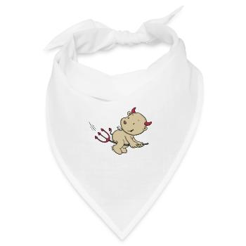 Engel_Teufel13 - Bandana Dreieckstuch - Weiß - Vorne
