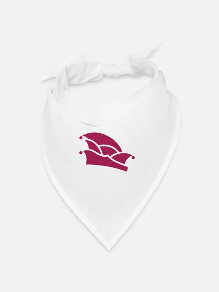 Narrenkappe - Bandana Dreieckstuch - Weiß