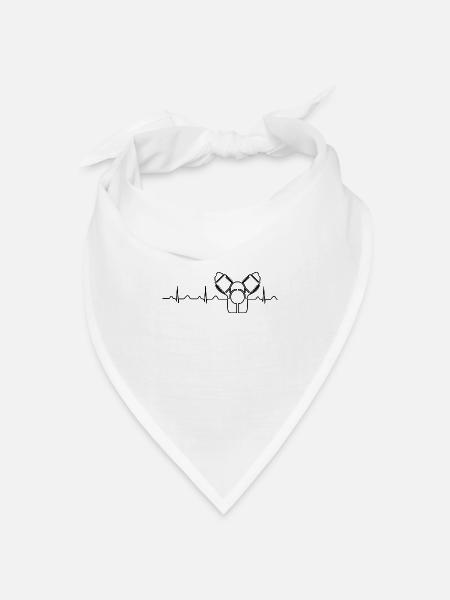 Moto Guzzi Heartbeat schw - Bandana Dreieckstuch - Weiß