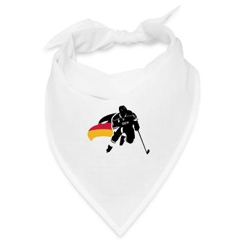 DEUTSCHLAND EISHOCKEY GER STÜRMER MIT ADLERKOPF - Bandana Dreieckstuch - Weiß - Vorne