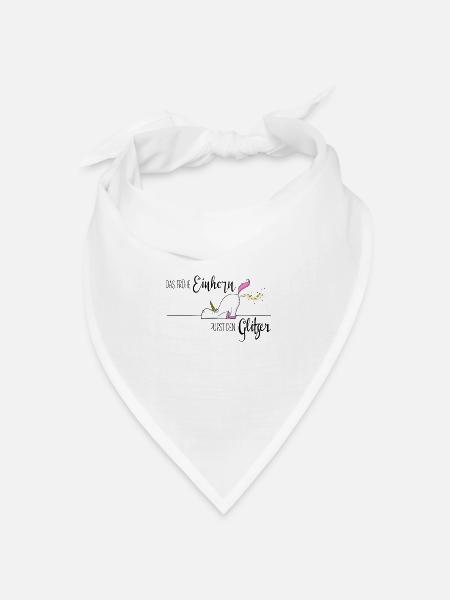 Das frühe Einhorn - Bandana Dreieckstuch - Weiß