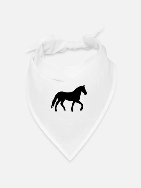 horse - Bandana Dreieckstuch - Weiß