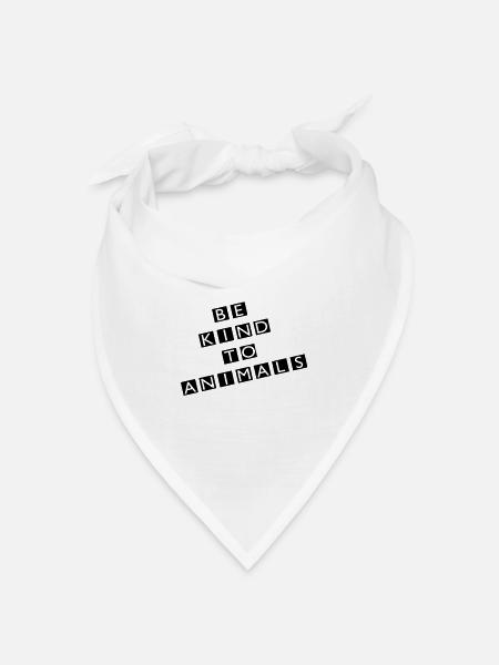 Vegetarier - Bandana Dreieckstuch - Weiß