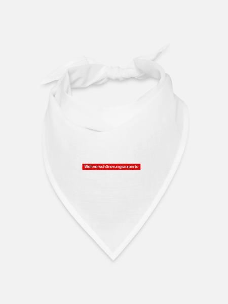 Weltverschönerungsexperte - Bandana Dreieckstuch - Weiß