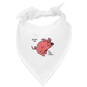 Aus dem Weg ich muss tanzen - Bandana Dreieckstuch - Weiß - Vorne