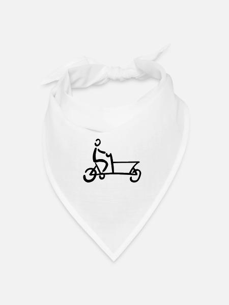 Lastenrad Bakfiets Fahrrad - Bandana Dreieckstuch - Weiß