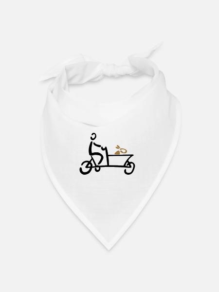 Lastenrad Hund Bakfiets Fahrrad - Bandana Dreieckstuch - Weiß