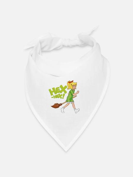Bibi Blocksberg mit Kartoffelbrei HEX-HEX! Typo - Bandana Dreieckstuch - Weiß
