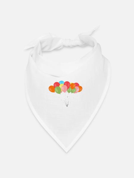 bunte ballons - Bandana Dreieckstuch - Weiß