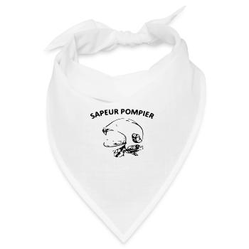 F1 Feuerwehrhelm - Bandana Dreieckstuch - Weiß - Vorne