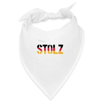Stolz, Proud Germany Flag, Proud to be German - Bandana Dreieckstuch - Weiß - Vorne