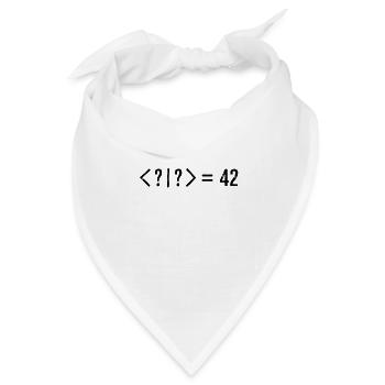 Beste Quantum Joke Ever: Bra-Ket = 42 (Grunge) - Bandana Dreieckstuch - Weiß - Vorne