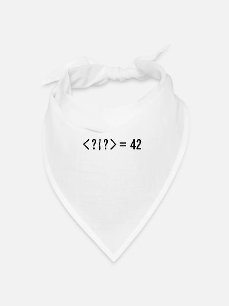 Beste Quantum Joke Ever: Bra-Ket = 42 (Grunge) - Bandana Dreieckstuch - Weiß