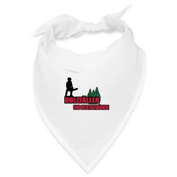 holzfäller - Bandana Dreieckstuch - Weiß - Vorne