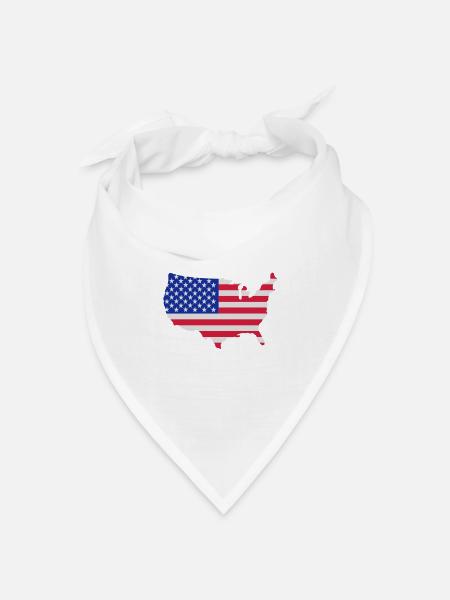 USA - Bandana Dreieckstuch - Weiß