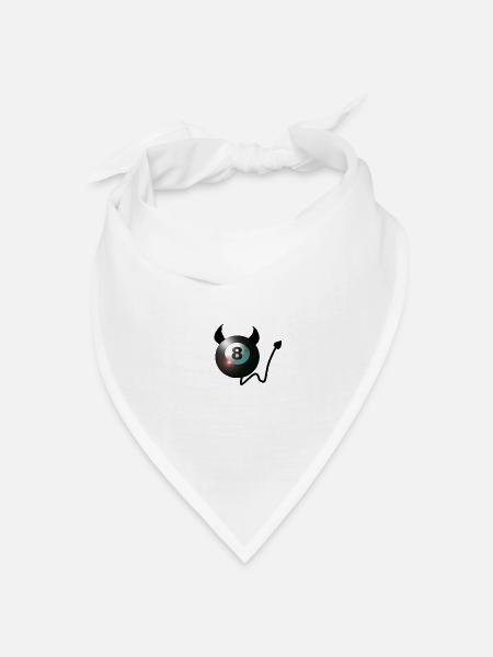 Billardkugel - Bandana Dreieckstuch - Weiß