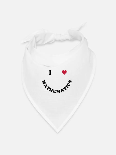 Mathematik - Bandana Dreieckstuch - Weiß