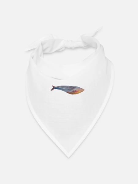 Blauwal-Blauwal - Bandana Dreieckstuch - Weiß