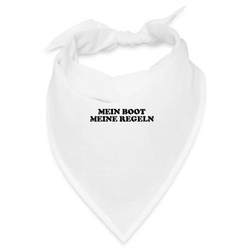 Mein boot meine regeln - Bandana Dreieckstuch - Weiß - Vorne