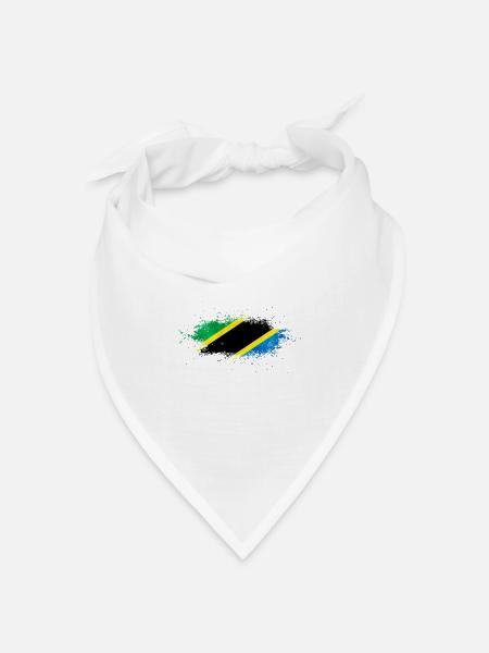 Tanzania - Bandana Dreieckstuch - Weiß