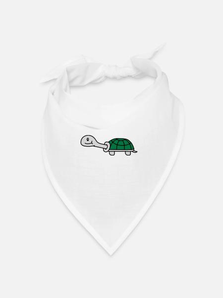 Cute Turtle - Bandana Dreieckstuch - Weiß
