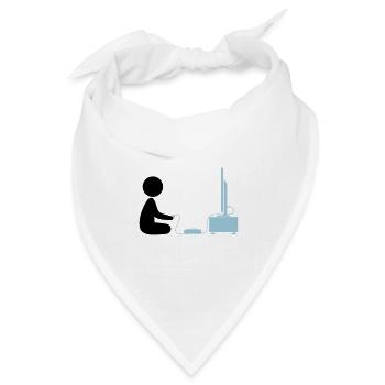 Ein Junge spielt mit seiner Spiele-Konsole - Bandana Dreieckstuch - Weiß - Vorne