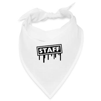 Staff - Bandana Dreieckstuch - Weiß - Vorne