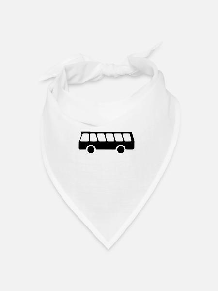 Bus - Bandana Dreieckstuch - Weiß