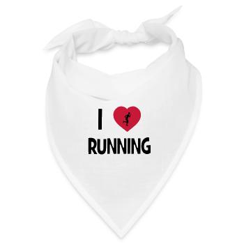 I Love Running - Bandana Dreieckstuch - Weiß - Vorne