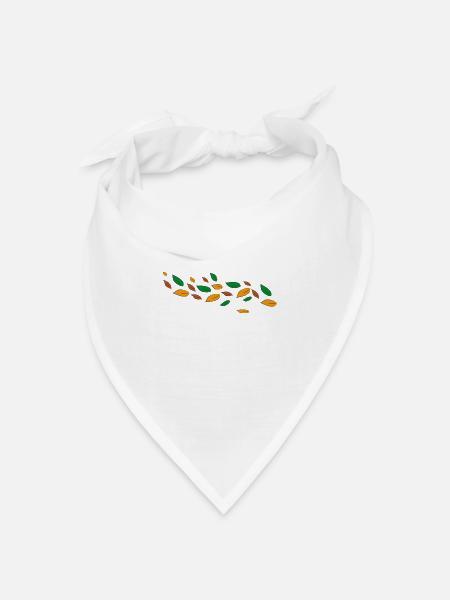 Herbst - Bandana Dreieckstuch - Weiß