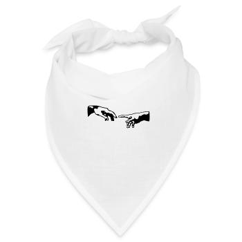 gott hand Hand Gottes - Bandana Dreieckstuch - Weiß - Vorne