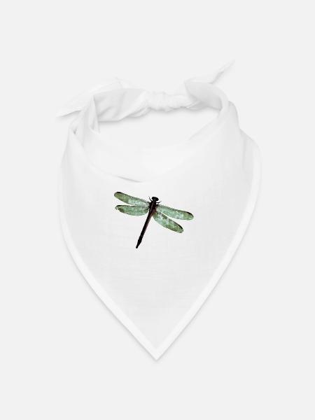 Libelle - Bandana Dreieckstuch - Weiß