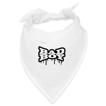 Bad Boy Böser Junge Graffiti - Bandana Dreieckstuch - Weiß - Vorne