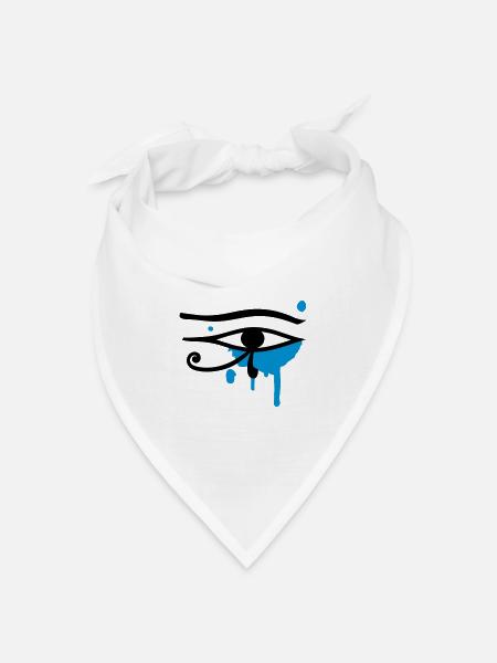 Horusauge - Bandana Dreieckstuch - Weiß