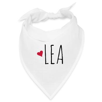 Coole Lea Geschenke mit Herz - Bandana Dreieckstuch - Weiß - Vorne