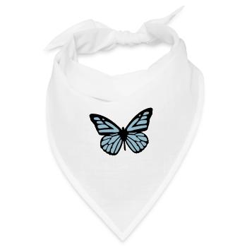 Schmetterling - Bandana Dreieckstuch - Weiß - Vorne