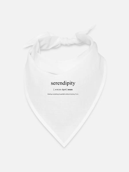 Serendipity (Entdeckung) Definition Dictionary - Bandana Dreieckstuch - Weiß