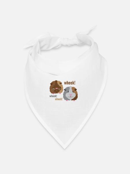wheek wheek wheek meerschweinchen! - Bandana Dreieckstuch - Weiß