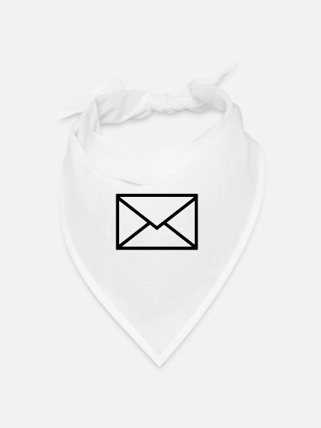 Brief - Bandana Dreieckstuch - Weiß