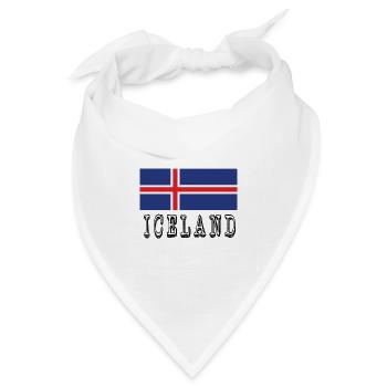Iceland Flag - Bandana Dreieckstuch - Weiß - Vorne