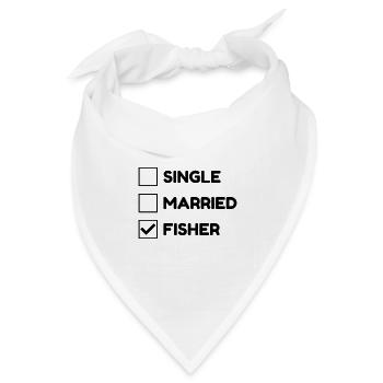 Fischerei Fischer Sport Sportler Spieler - Bandana Dreieckstuch - Weiß - Vorne