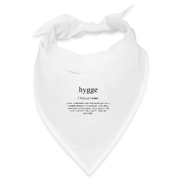 Hygge (Heimeligkeit) Definition Unisex T-Shirt - Bandana Dreieckstuch - Weiß - Vorne