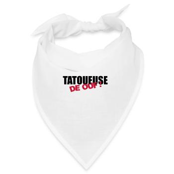 Tätowierer / Zeichnung / Tattoo / Tattooist - Bandana Dreieckstuch - Weiß - Vorne